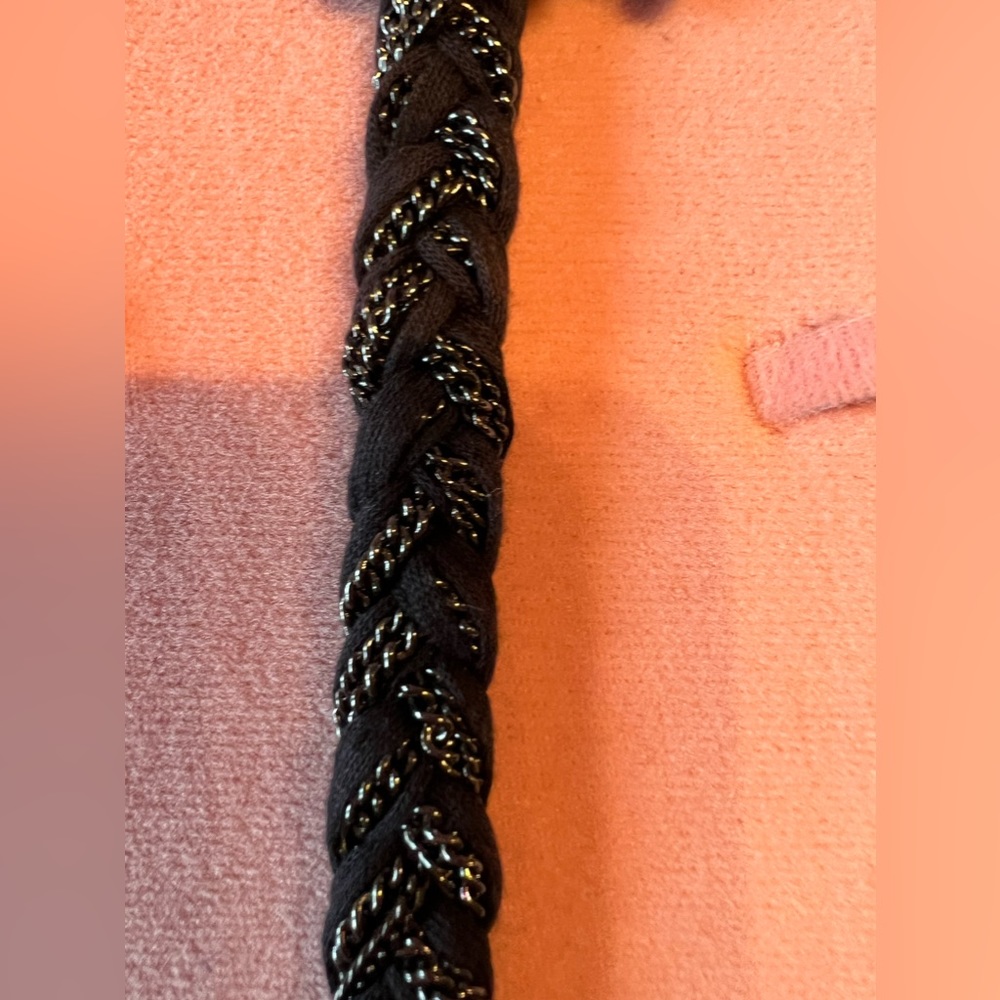 Juicy Couture Black Material and Chain Braided Bracelet - Picture 3 of 6